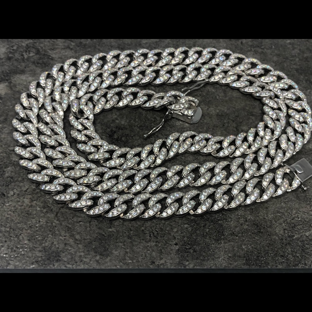 Miami Cuban Chain Solid 925 Sterling Silver 9mm